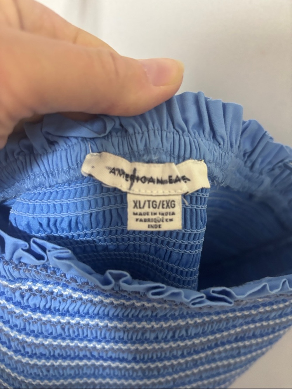 NWOT-American Eagle blue cotton dress, XL - Picture 6 of 6